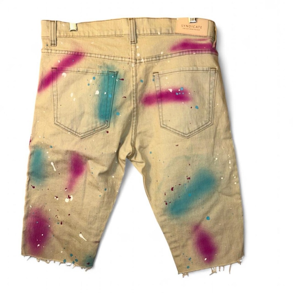 Y2K syndicate Stylish Multicolor Jean Shorts - Picture 2 of 8